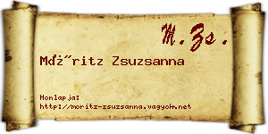 Móritz Zsuzsanna névjegykártya